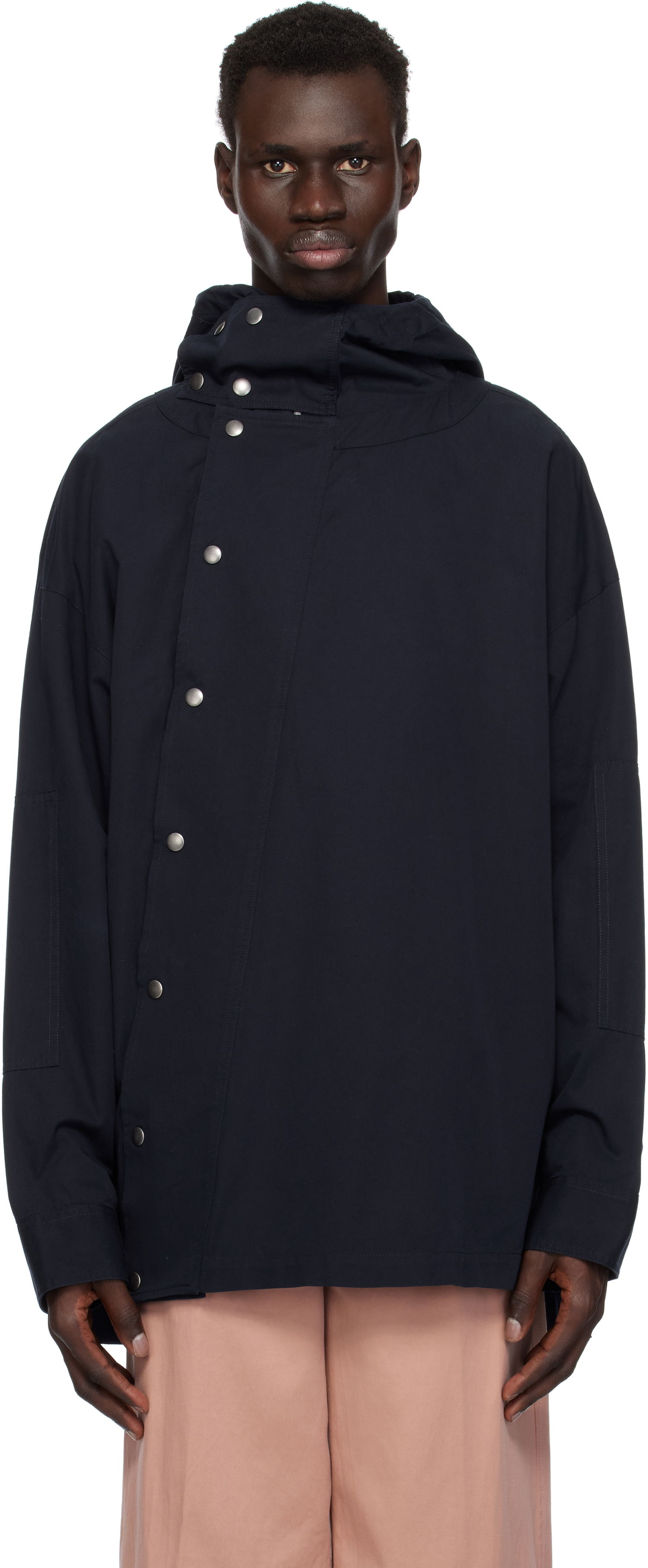 Vetrovka Dries Van Noten Dries Van Noten Asymmetric Jacket Navy | 251-020741-1463, 0
