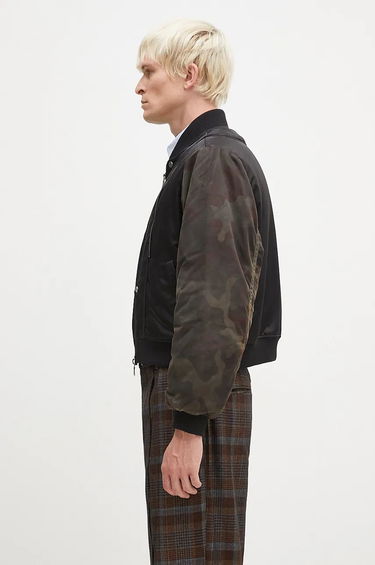 Bomber bunda Andersson Bell Mesh Sleeve Bomber Jacket Čierna | awa626u, 1