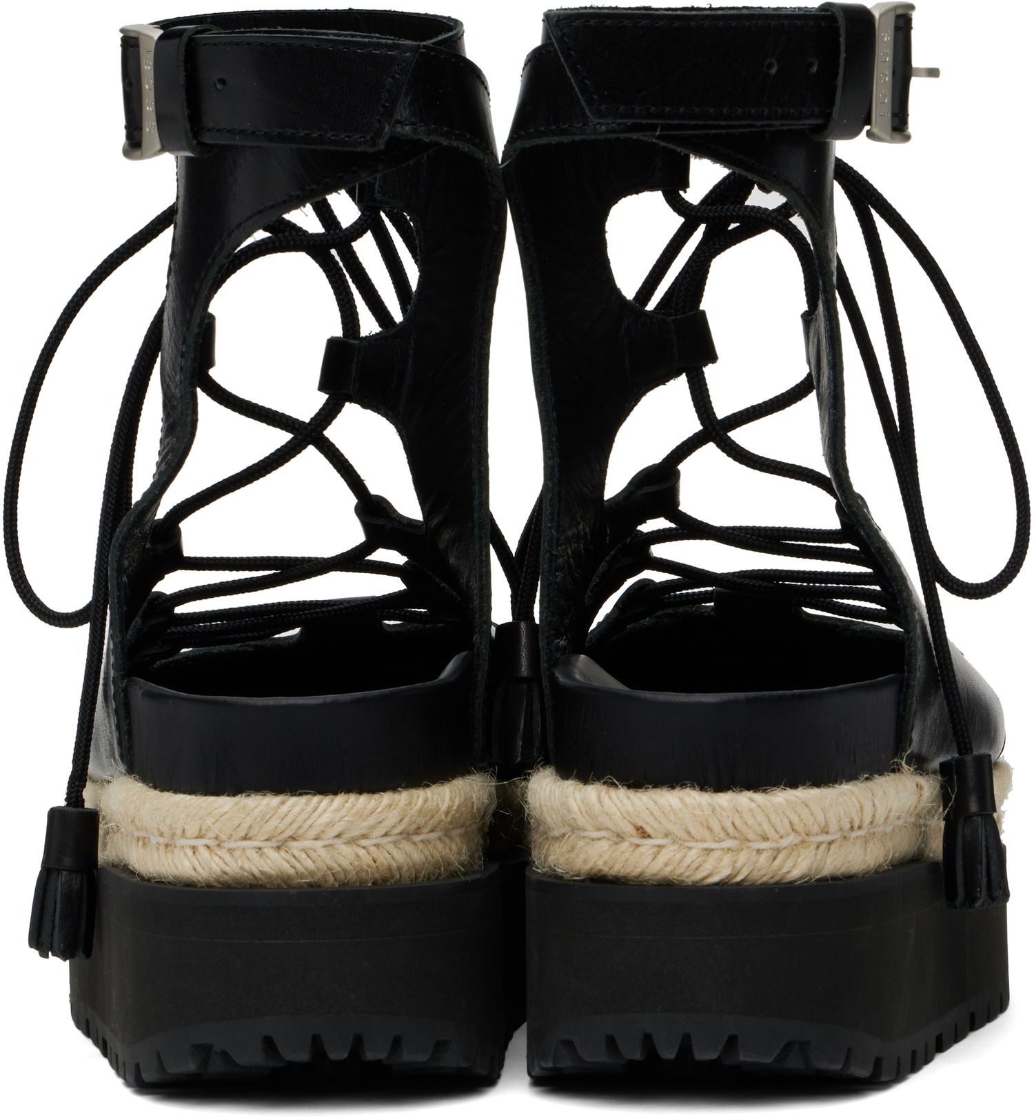 Starostlivosť o obuv sacai Sacai Ghillie Heeled Sandals Čierna | 25-07920, 1