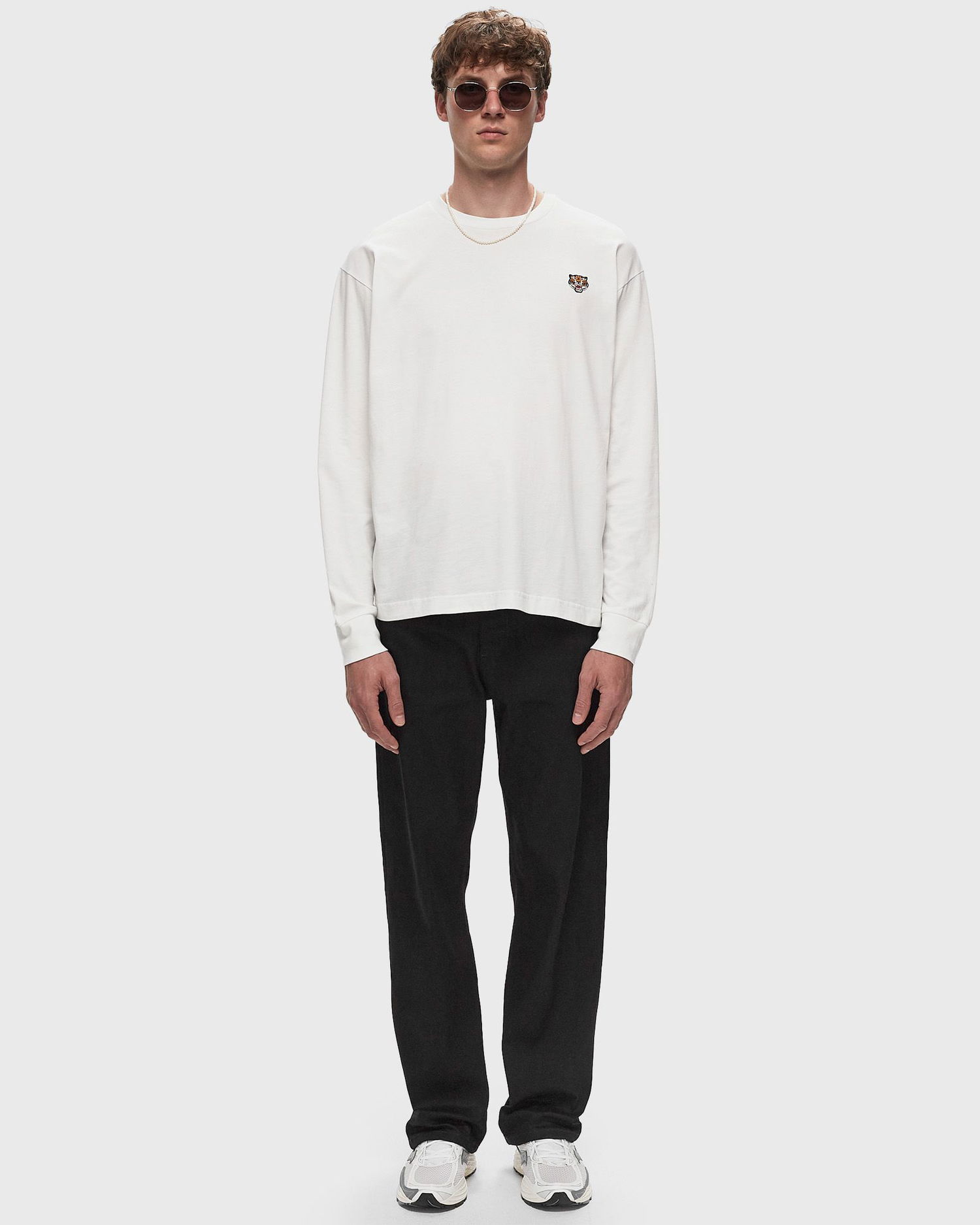 Tričko KENZO Men's Lucky Tiger Long Sleeve T-Shirt in White, Size Small | END. Clothing Biela | FE55TS1994SG-02, 1
