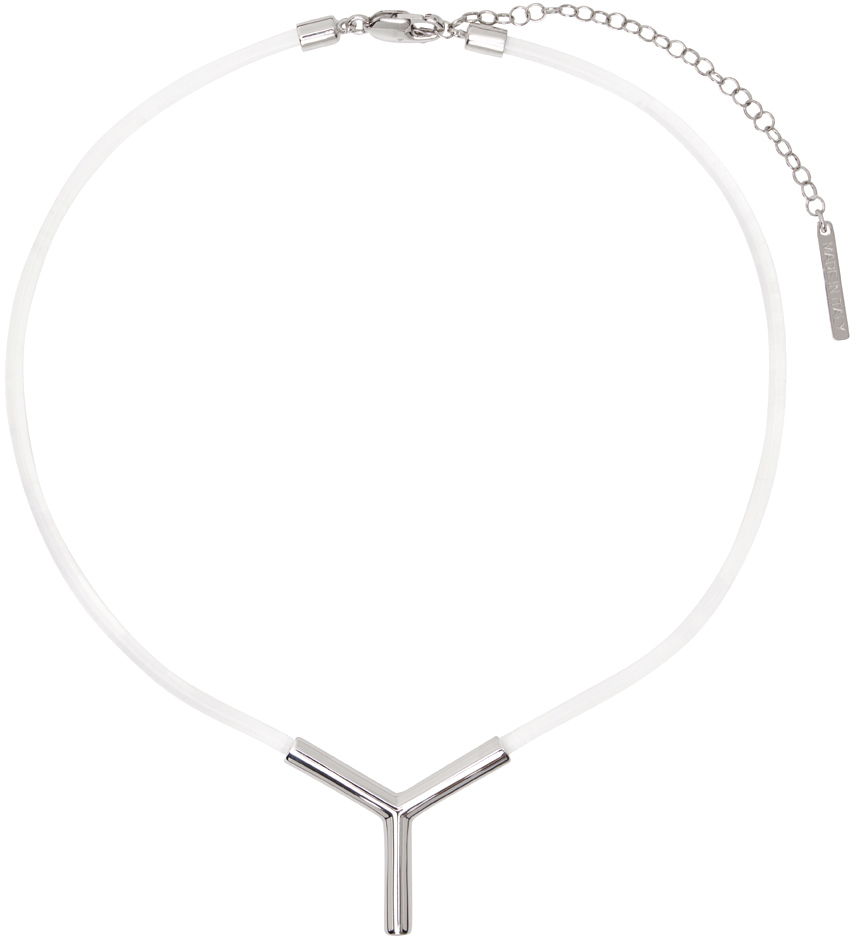 Náhrdelník Y/PROJECT Transparent 'Y' Necklace Metalická | 640NE004, 0