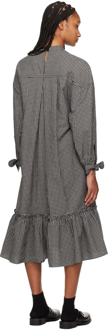 Šaty YMC YMC Rushmore Gingham Midi Dress Čierna | Q1WAI, 2