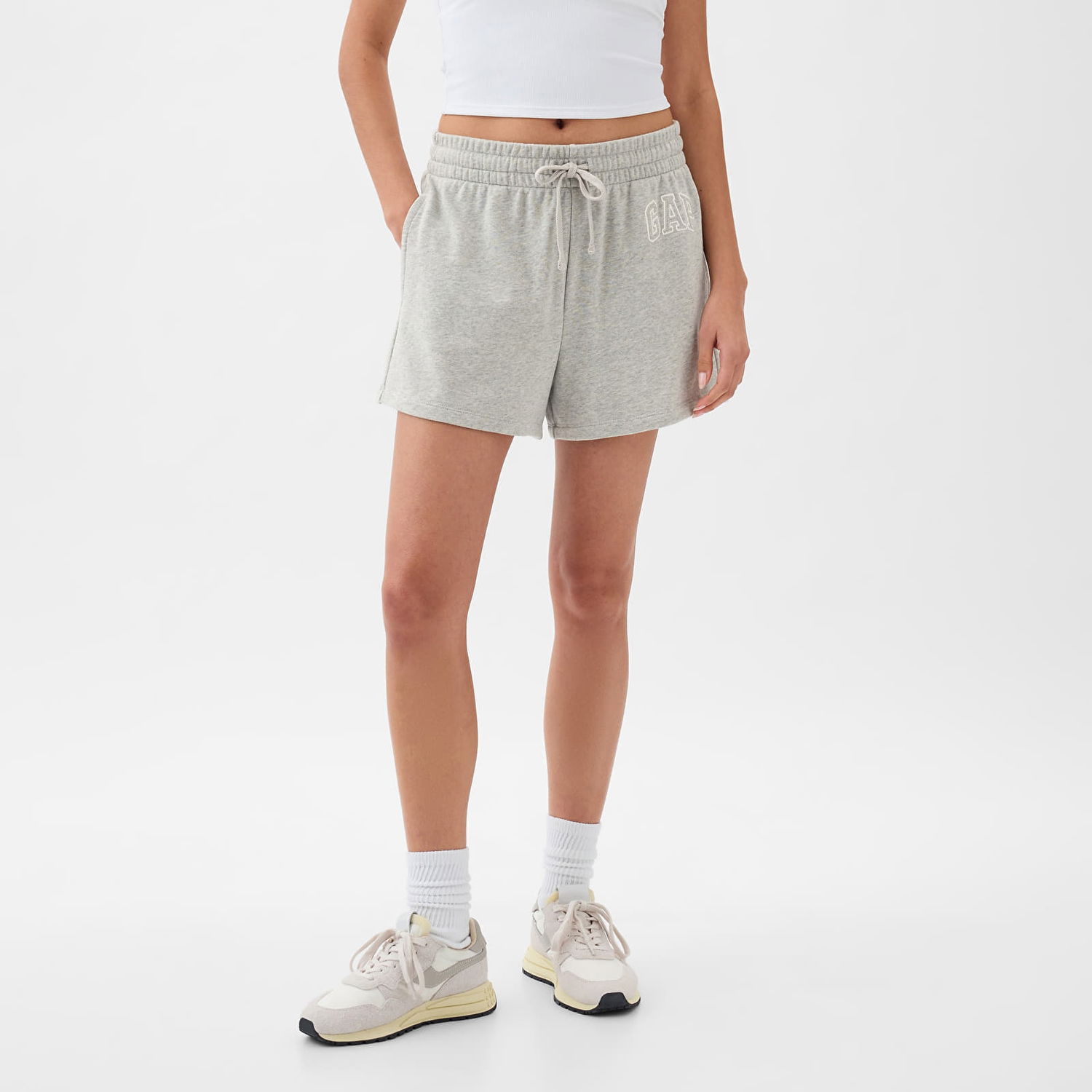 Šortky GAP Logo Shorts Light Heather Grey B08 Šedá | 870535-00, 0