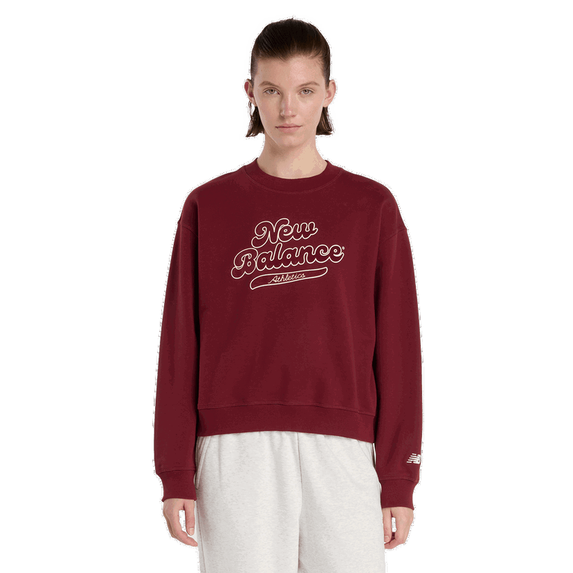 Mikina New Balance Athletics Legacy Crew Sweatshirt Vínová | WT53901-MHB