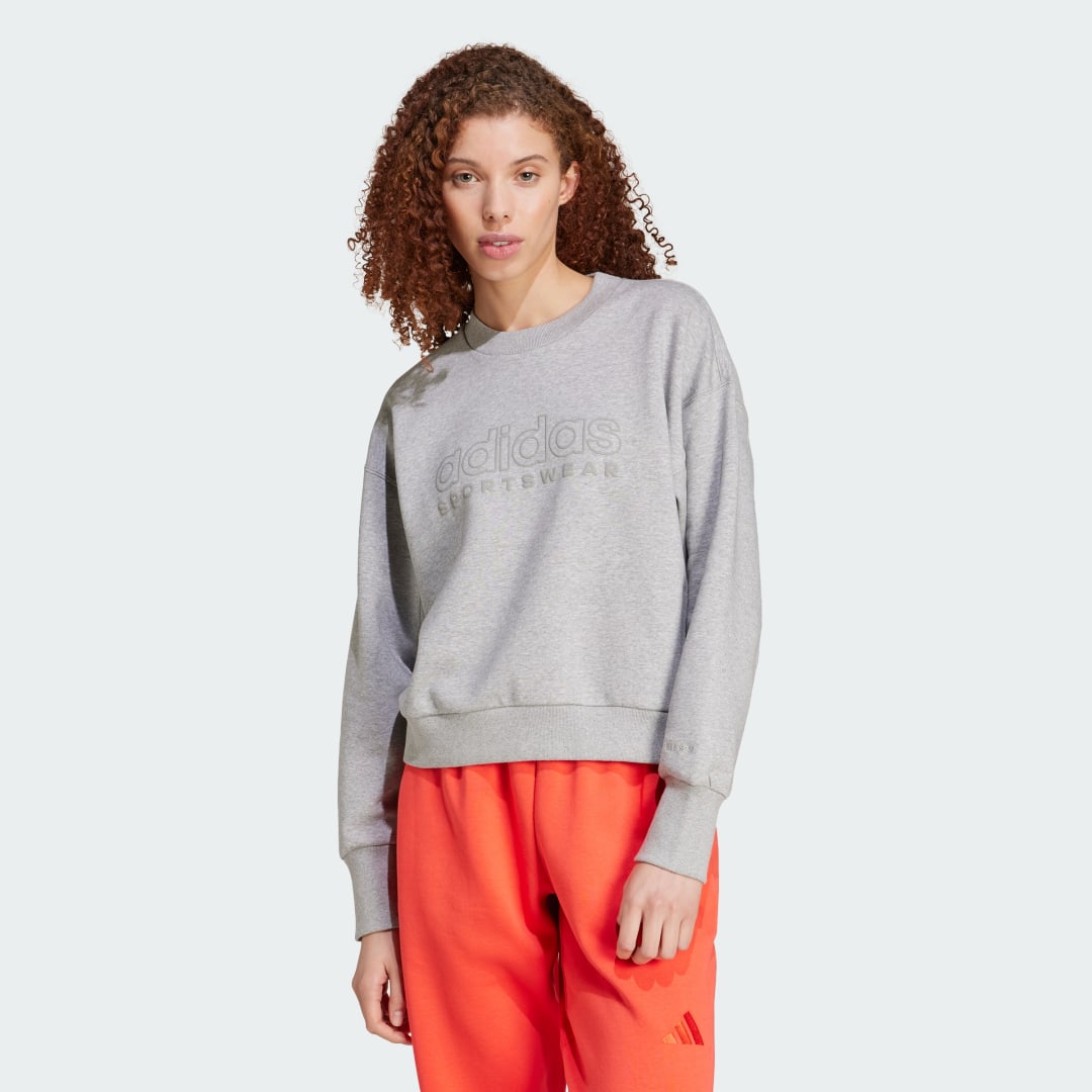 Sveter adidas Performance Loose Fleece Sweatshirt Šedá | IY6839, 0