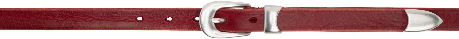 Opasok OUR LEGACY OUR LEGACY 2 CM Leather Belt Červená | A2258CLL, 0