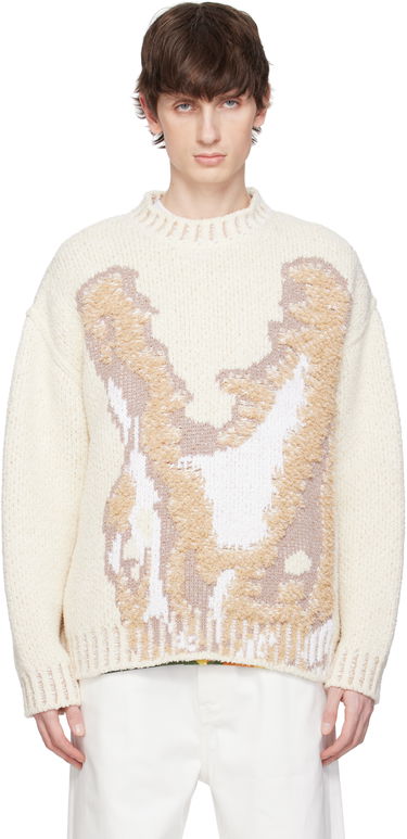 Sveter Lacoste Lacoste Lassie Crewneck Sweater Biela | AH6772, 0