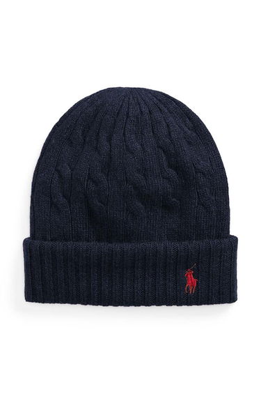 Kulicha Polo by Ralph Lauren Cable-Knit Beanie Modrá | 455956315, 0