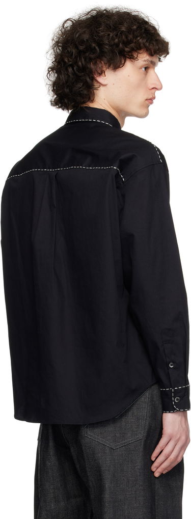 Košeľa Neighborhood Neighborhood Hand Stitching Long Sleeve Shirt Čierna | 251AQNH-SHM08, 2