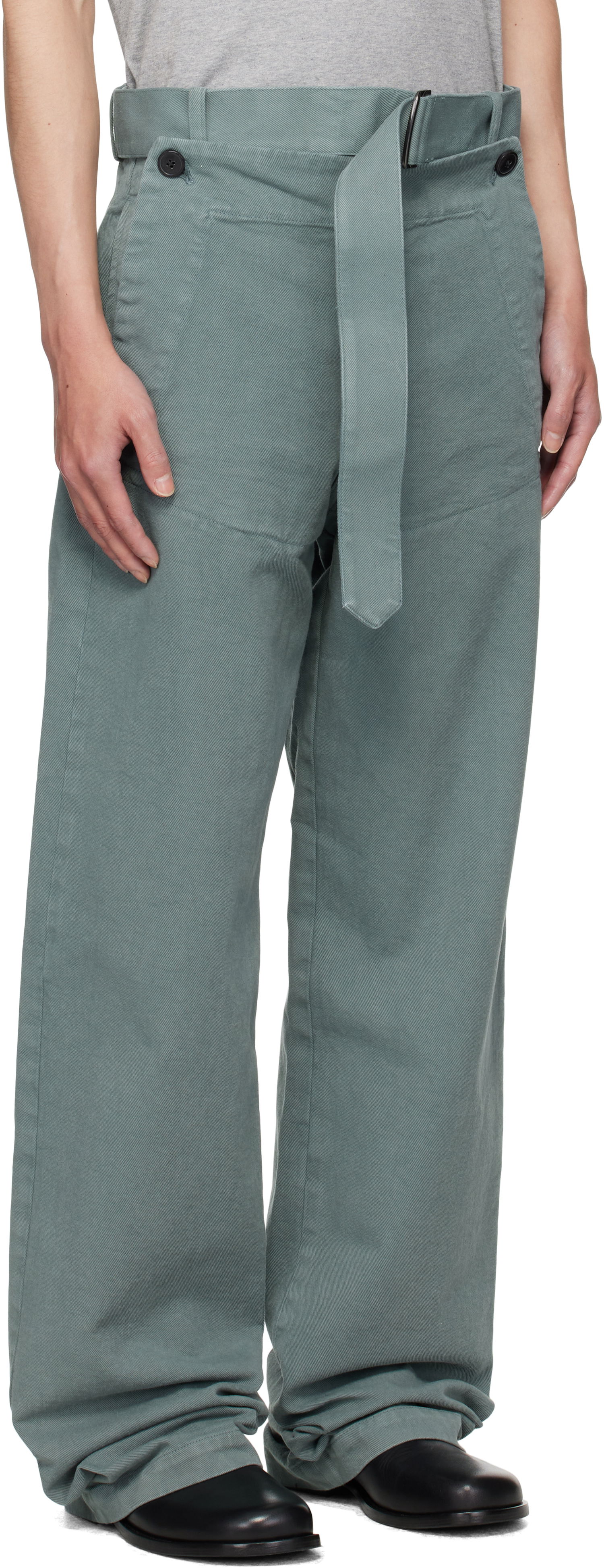 Nohavice Dries Van Noten Dries Van Noten Sailor Trousers Zelené | 252-020985-2043, 1
