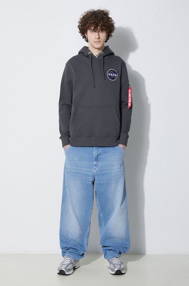 Mikina Alpha Industries NASA Orbit Hoodie Šedá | 146339., 1