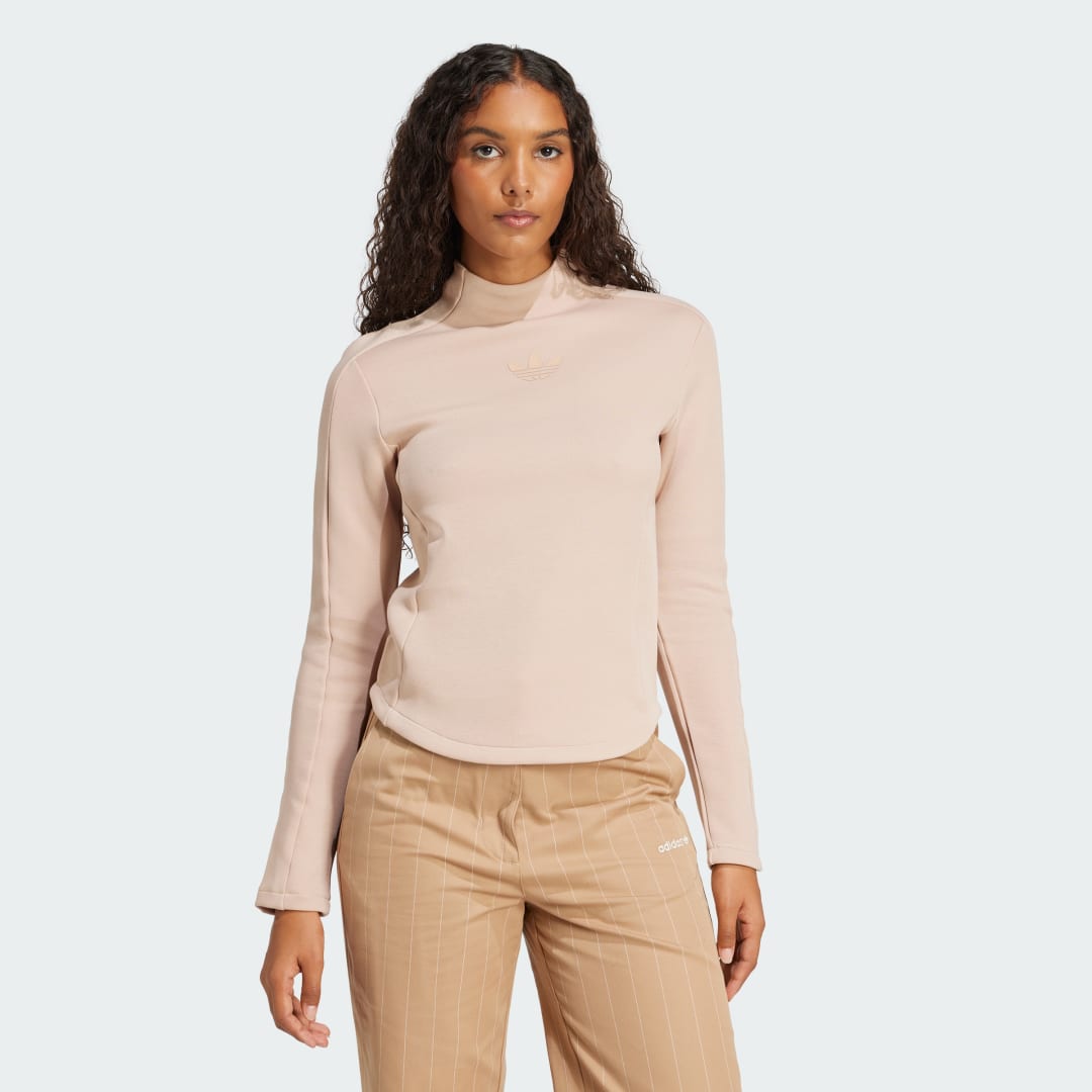 Structured Interlock Long Sleeve Top