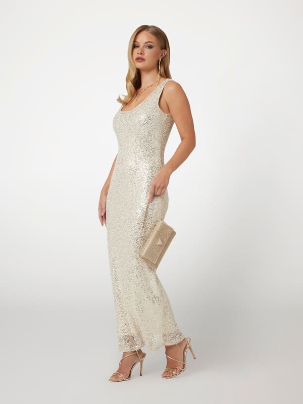 Sequined Bodycon Maxi Dress