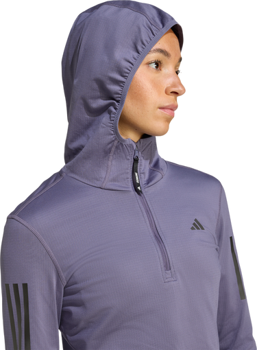 Mikina adidas Originals Own the Run Hooded Running Top Fialová | jw9652, 3