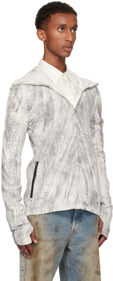 Mikina Acne Studios Acne Studios Dyed Zip Hoodie Šedá | BI0203-, 1