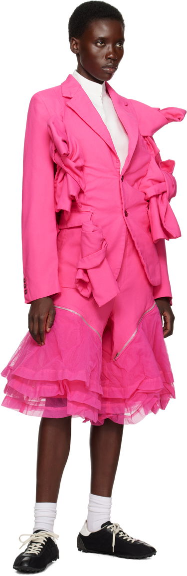 Šortky Comme des Garçons Comme des Garçons Homme Plus Gabardine and Nylon Tulle Shorts Ružová | PO-P010-051, 3