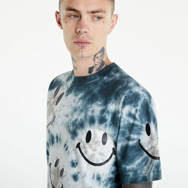 Tričko MARKET Smiley Shibori Dye Tee Modrá | 399001107 black, 3
