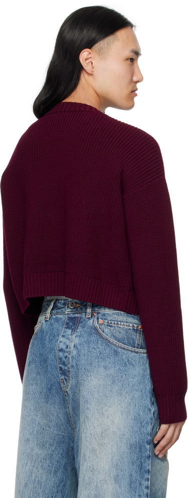 Sveter VETEMENTS VETEMENTS Fancy Button Cropped Cardigan Vínová | WH76KN220X, 2