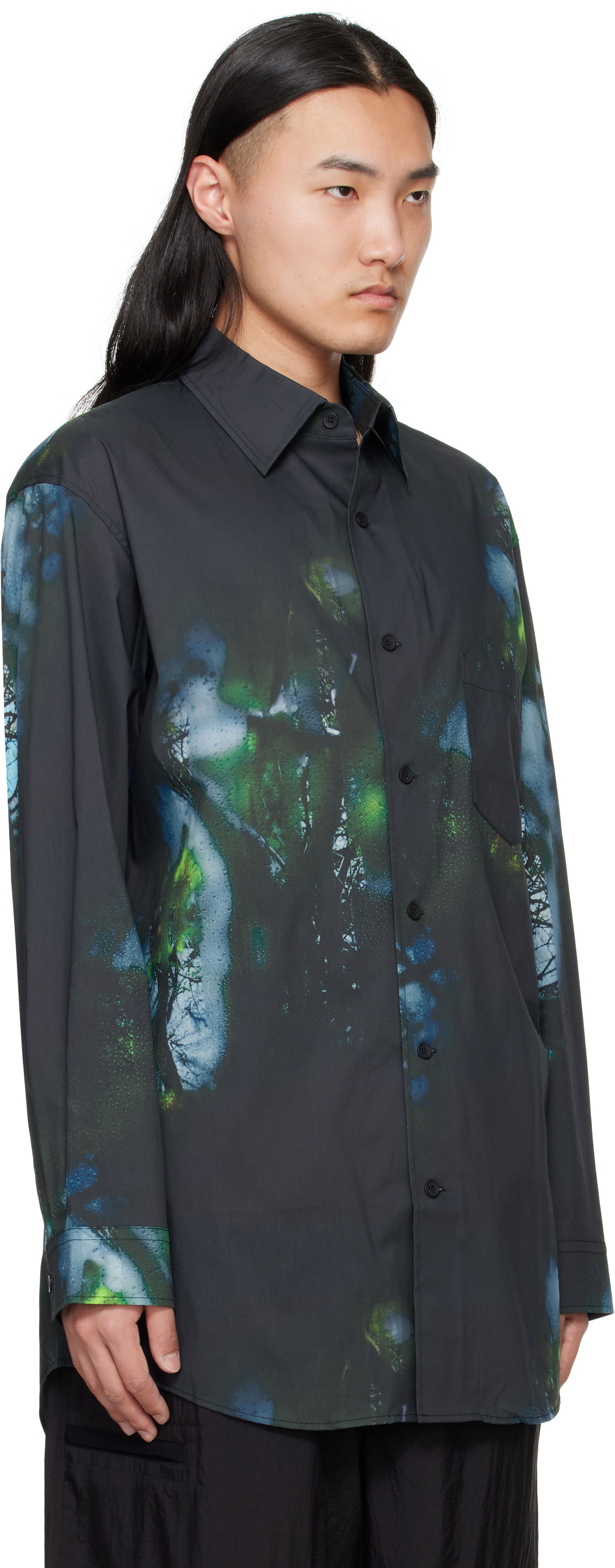 Košeľa Y-3 Y-3 Allover Print Shirt Čierna | JL8299, 1