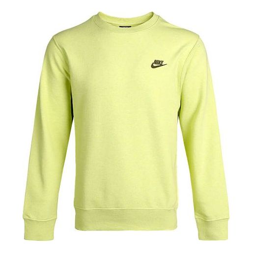 Mikina Nike Sportswear Logo Embroidered Round Neck Pullover Žltá | DA0684-352