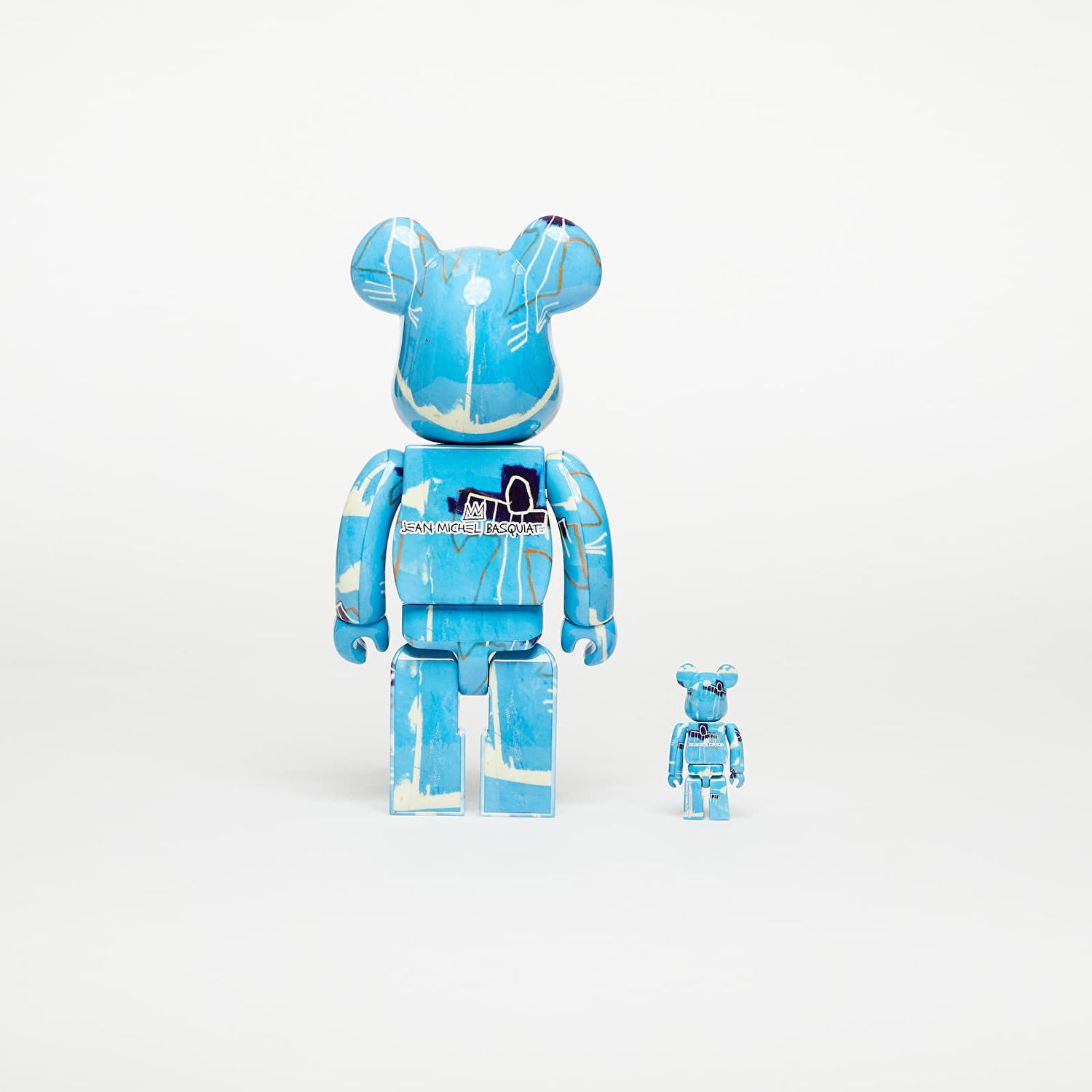 Zberateľské Medicom Toy BE@RBRICK Jean Michel Basquiat 9 100% & 400% Set Modrá | MT_0037, 1