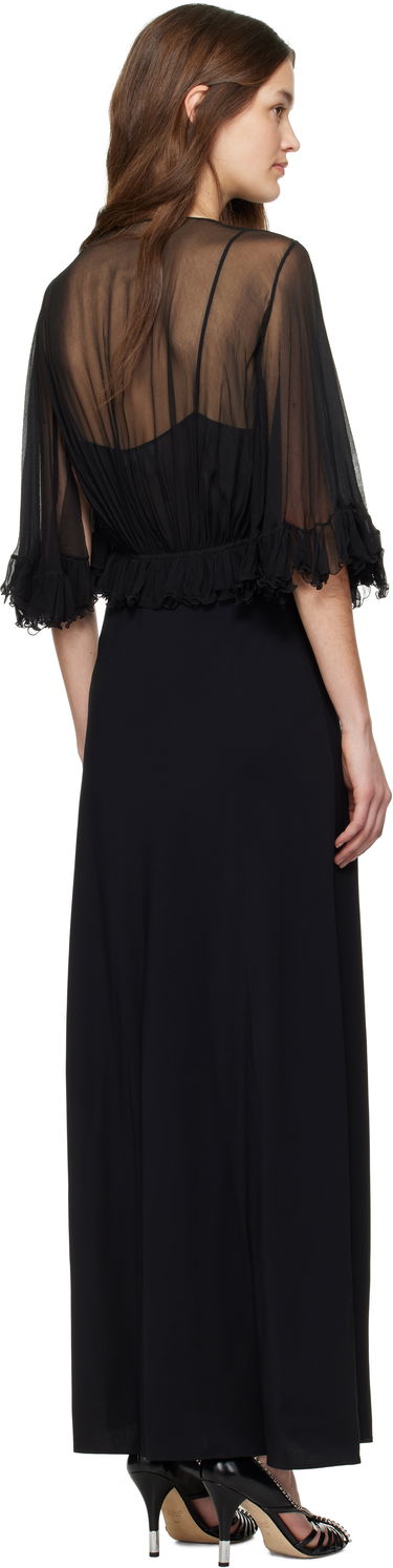 Šaty CHLOÉ Chloé V-Neck Ruffle Maxi Dress Čierna | CH25SRO26355, 2
