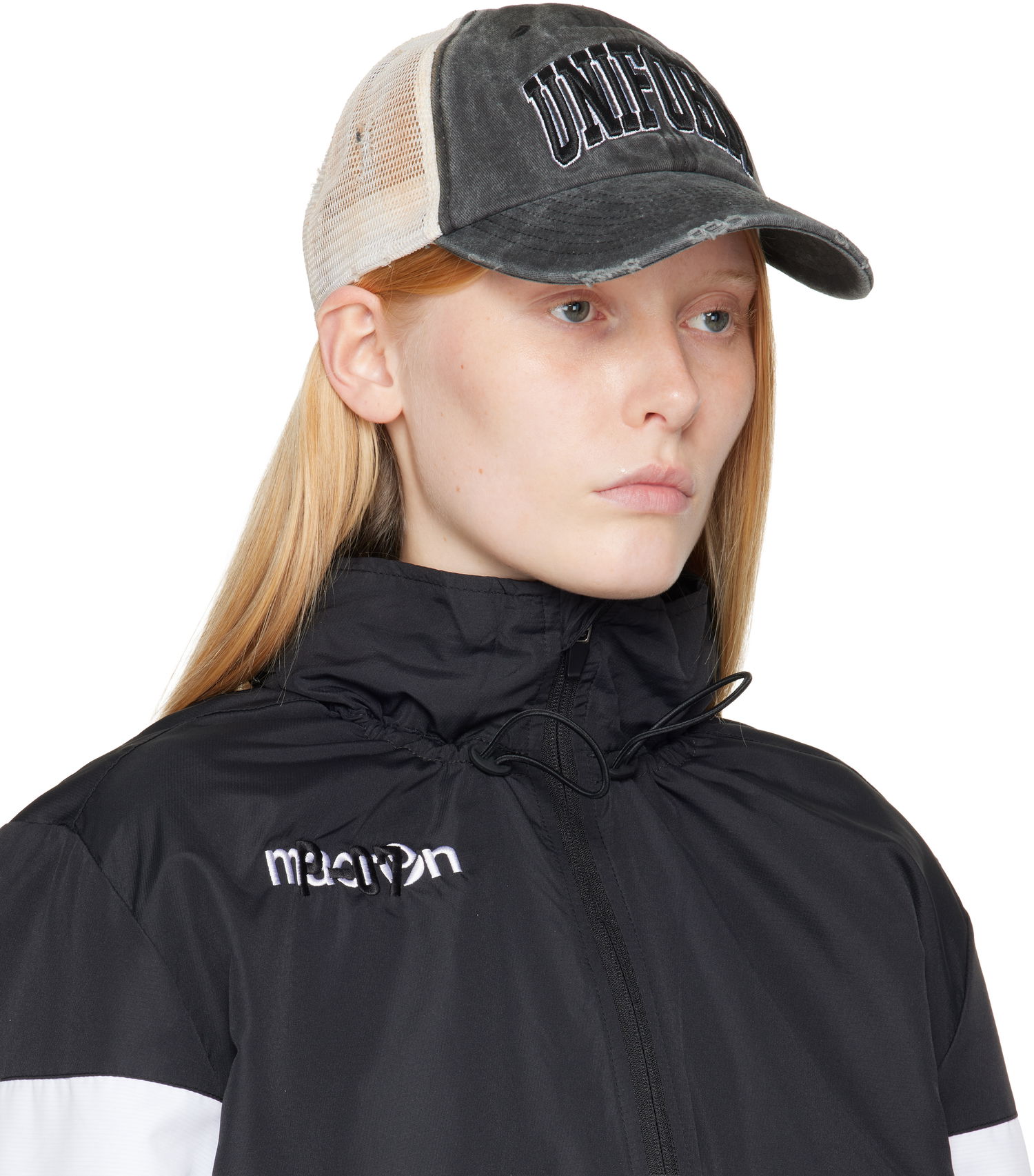 Šiltovka 032C Lucky Strike Distressed 'UNIFORM' Embroidered Trucker Cap Čierna | S25-UAW-3102-050-W, 1