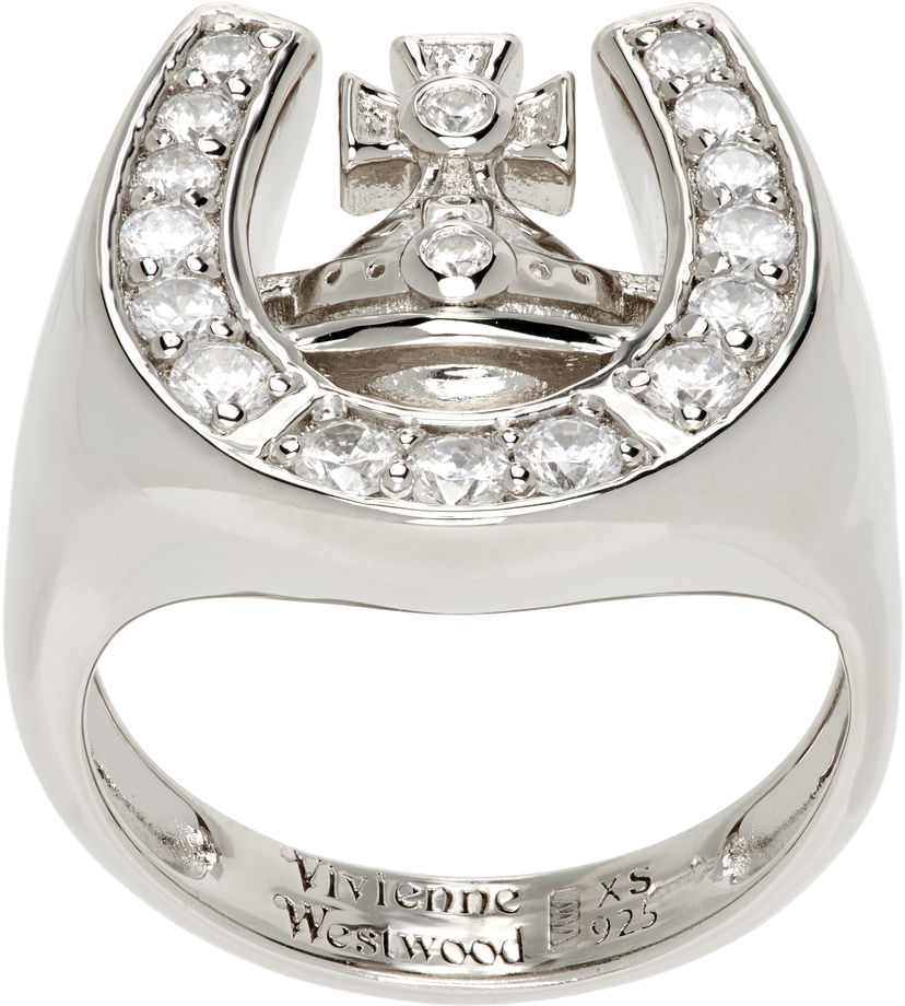 Prsteň Vivienne Westwood Mare Horseshoe Orb Crystal Ring Metalická | 64020019-01P102-