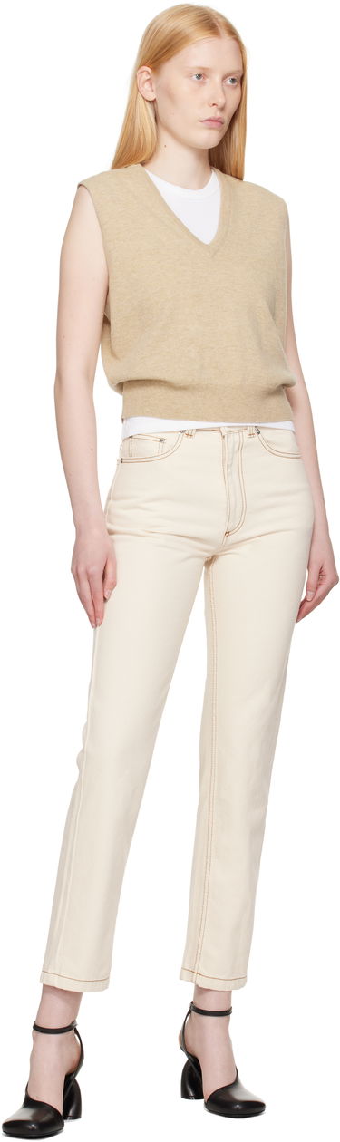 Džínsy AMI AMI Paris Classic Fit Jeans Béžová | FTR031.DE0039, 3