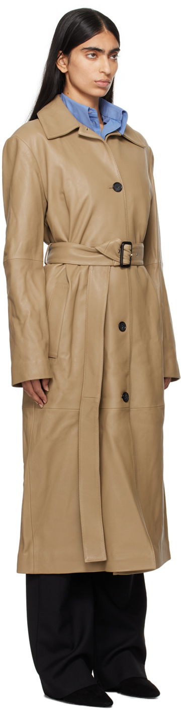 Trenčkot TOTEME TOTEME Long Belted Leather Coat Béžová | 244-WRO0157-LE0083, 1