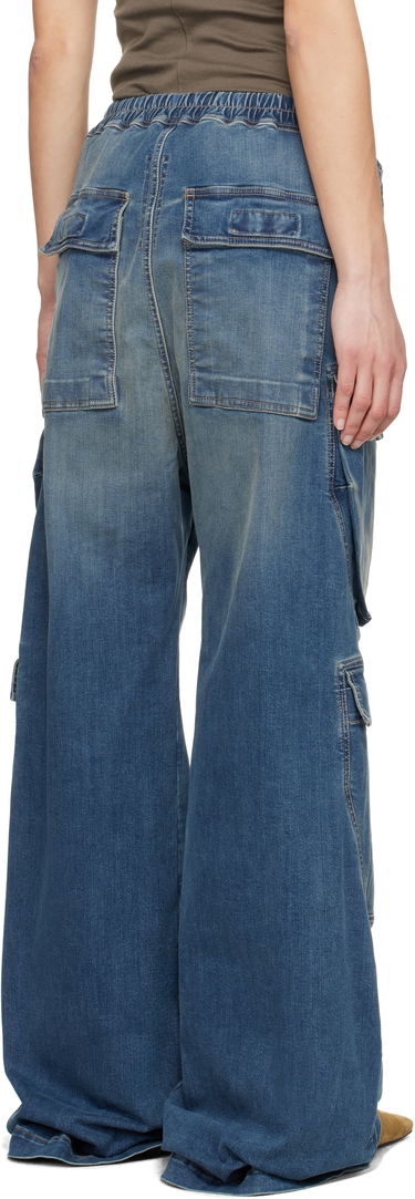 Džínsy Rick Owens Rick Owens DRKSHDW Hollywood Jumbo Belas Denim Cargo Pants Modrá | DS01E3324 SDWB, 2