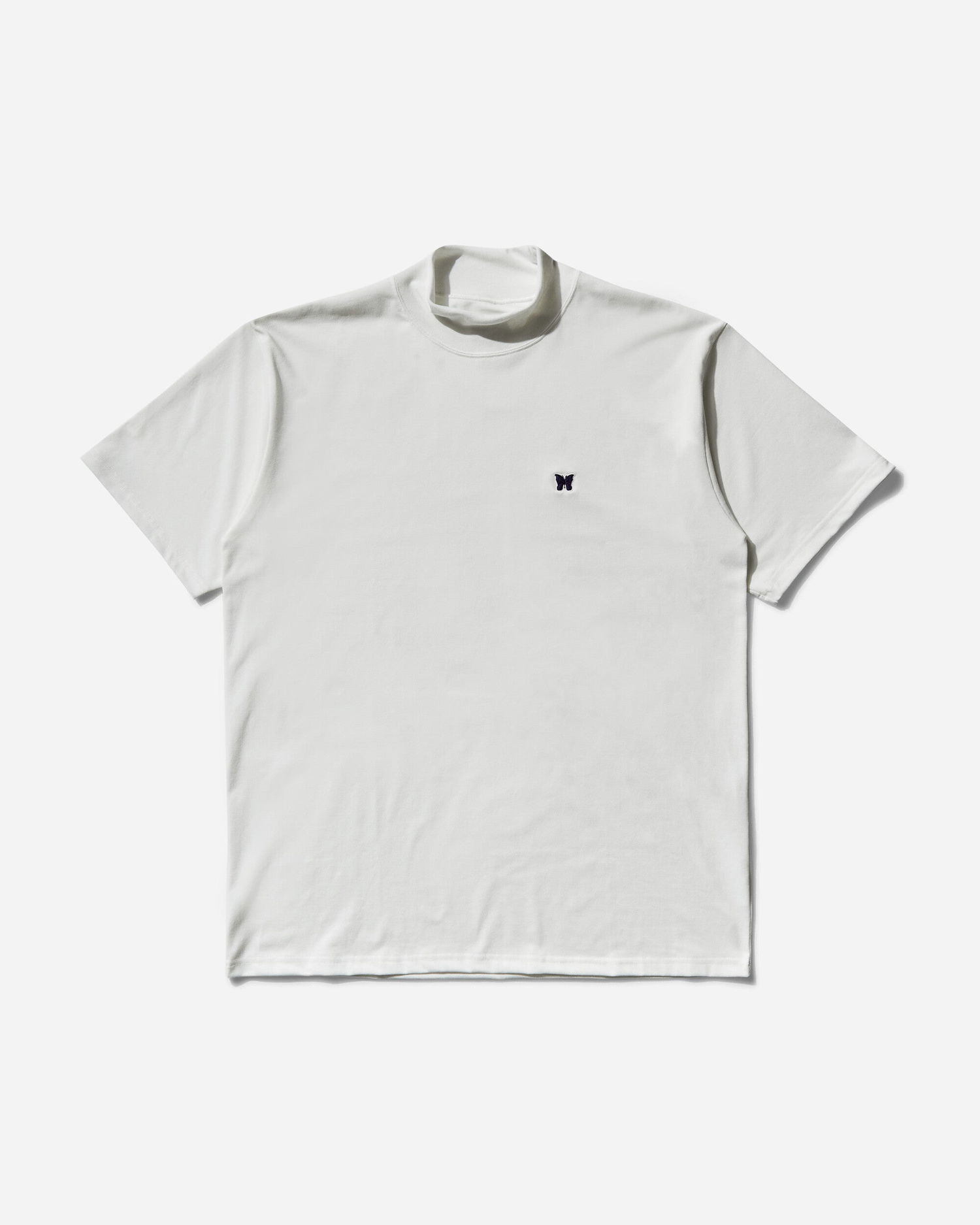 Tričko Needles Poly Jersey Mock Neck Tee Biela | QV360 A, 1