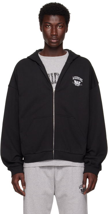 Mikina We11done We11done Collegiate Zip-Up Hoodie Čierna | WD-TJ2-25-846-U-BK, 0
