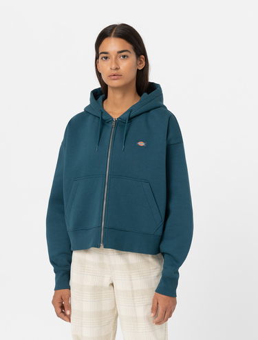 Mikina Dickies Oakport Zip Hoodie Zelené | 0A4Y1Z, 0