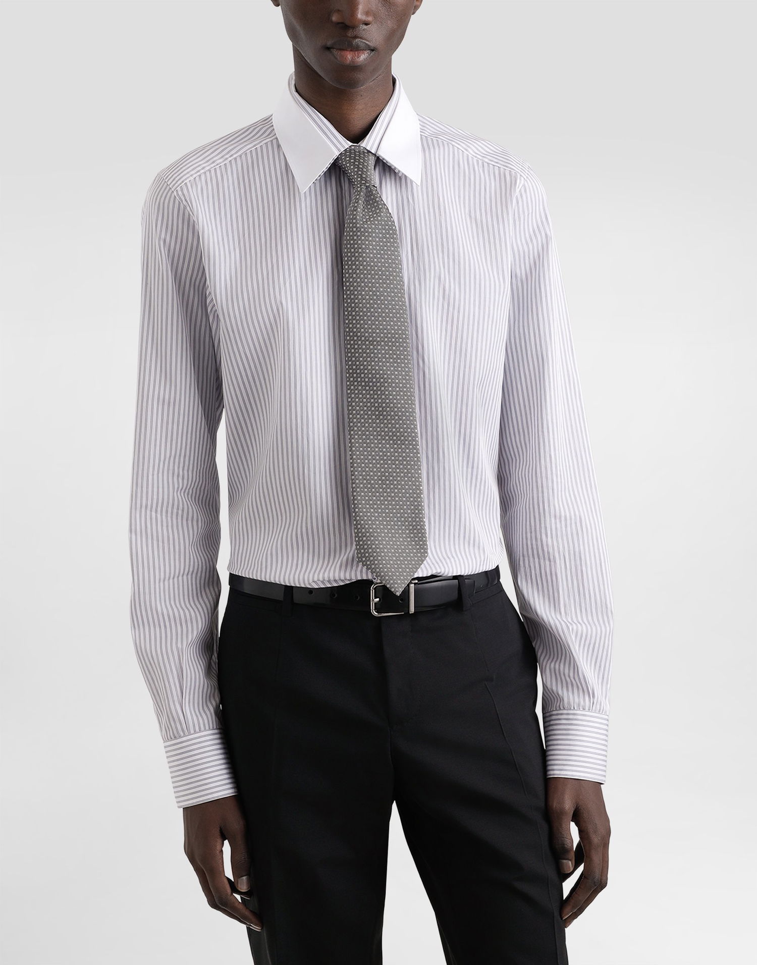 Doplnky Dolce & Gabbana Dolce & Gabbana Micro-Design Jacquard Tie Šedá | GT147EG0JSBN9845, 1