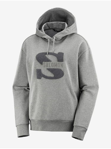 Mikina Salomon Outlife Šedá | LC1644400_MID GREY, 5
