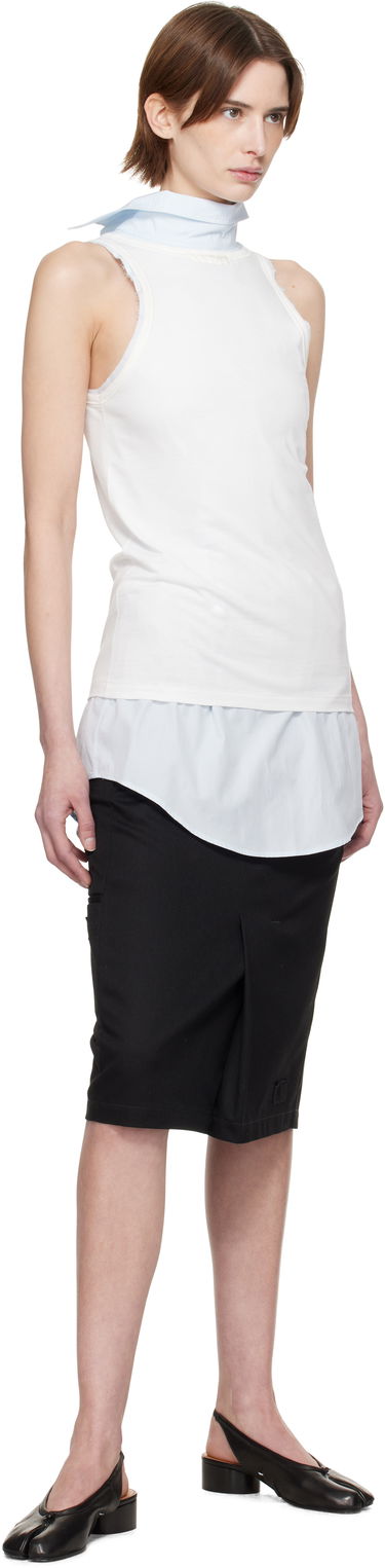 Tielko Maison Margiela Maison Margiela Back To Front Check Sleeveless Top Biela | S51NL0046 MTJ027, 3