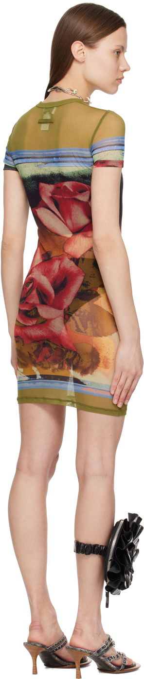 Šaty Jean Paul Gaultier Gaultier Roses Mesh Minidress Zelené | 24/25-F-RO091-T547-403050, 2