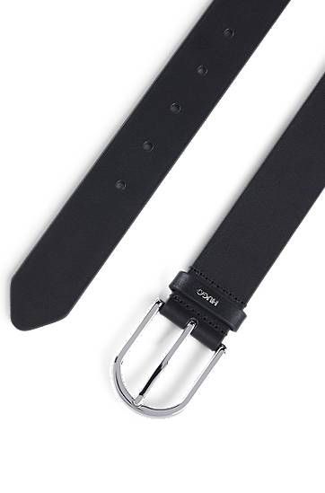 Opasok BOSS HUGO Leather Belt with Logo Keeper Čierna | 50522723, 1