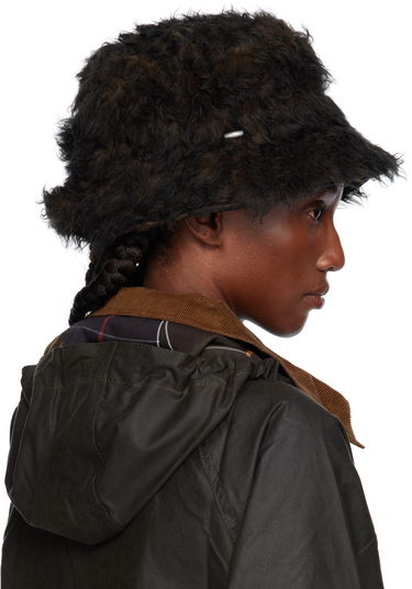 Klobúk OUR LEGACY Shaggy Faux-Fur Logo Hardware Bucket Hat Čierna | A4258BOB, 2