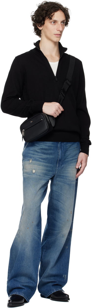 Ľadvinka BOSS BOSS Pebble-Grained Faux-Leather Belt Bag Čierna | 50548019, 3