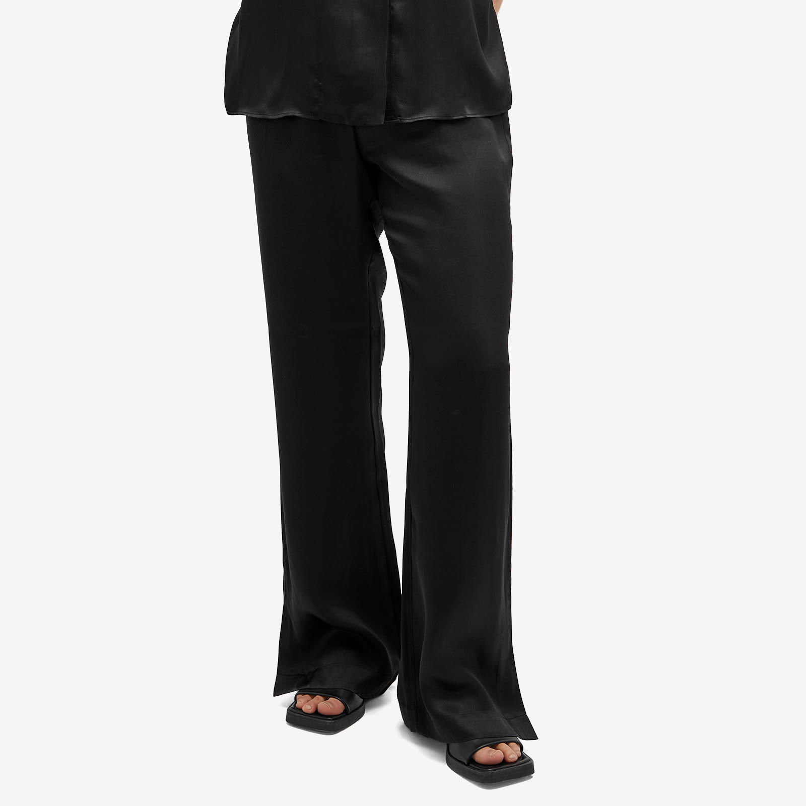 Aden Black Satin Pants