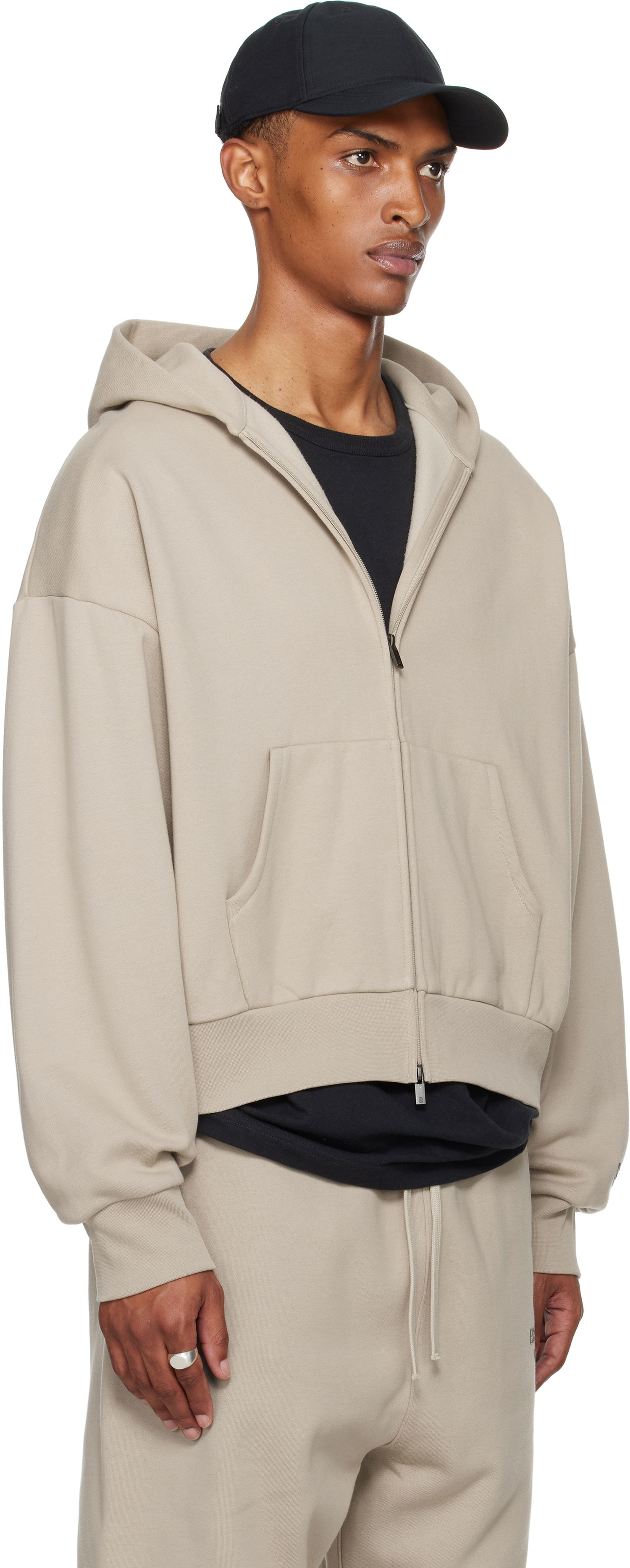 Mikina Fear of God Classic Fit Fleece Zip-Up Hoodie Béžová | 192SP254781F, 1