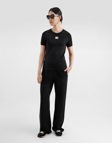 Tričko Dolce & Gabbana Dolce & Gabbana Jersey T-Shirt with DG Logo Čierna | F8N08ZGDCYEN0000, 1