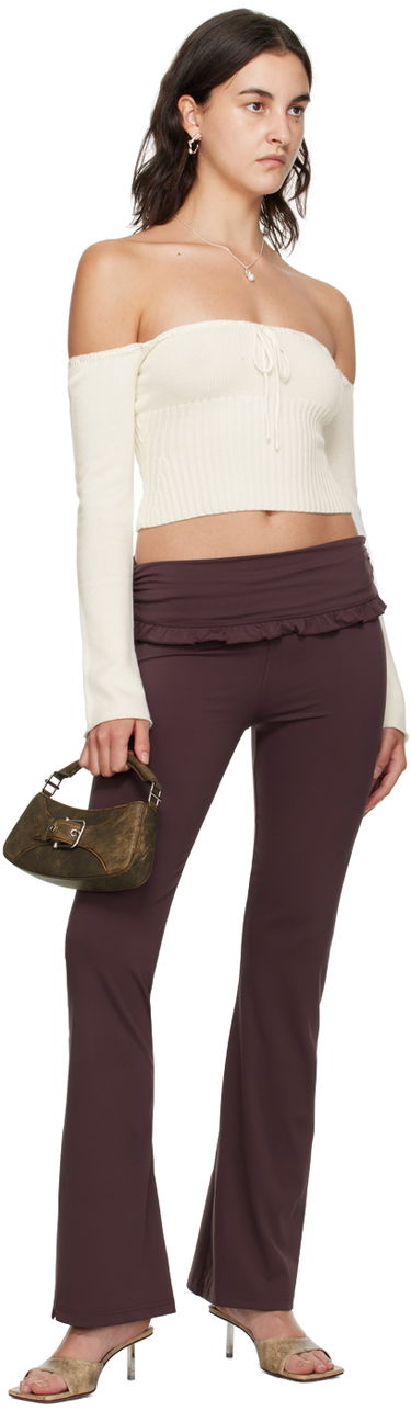 Sveter GUIZIO Guizio Bayberi Off-Shoulder Sweater Biela | F23615S020, 3