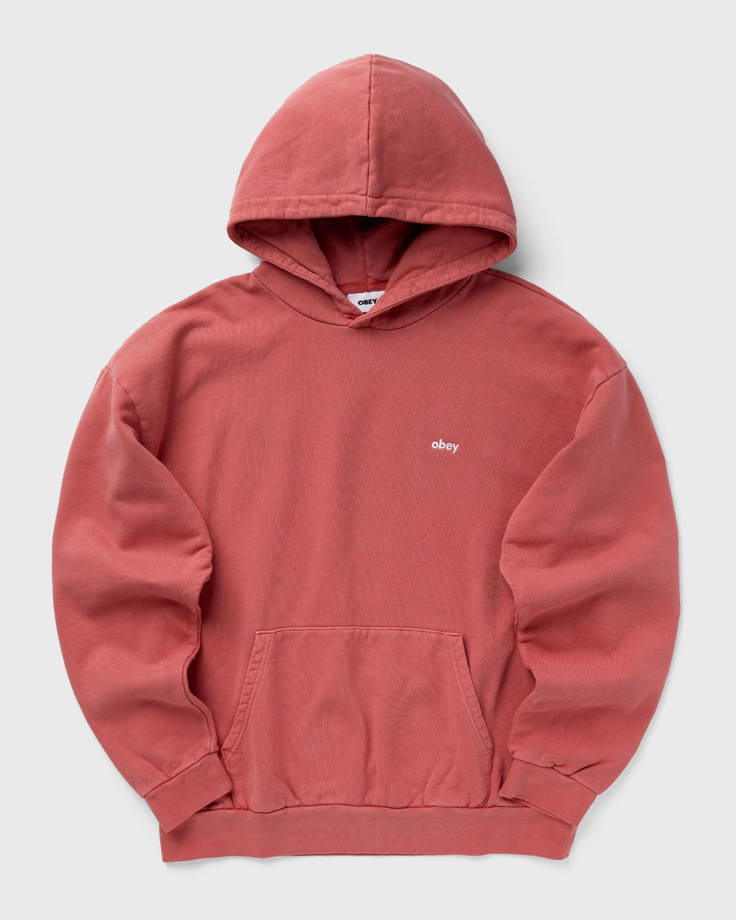 Mikina OBEY Lowercase Pigment Hood Červená | 112470194-MIR, 0