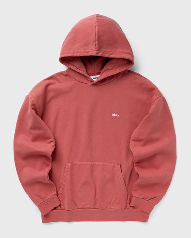 Mikina OBEY Lowercase Pigment Hood Červená | 112470194-MIR, 0