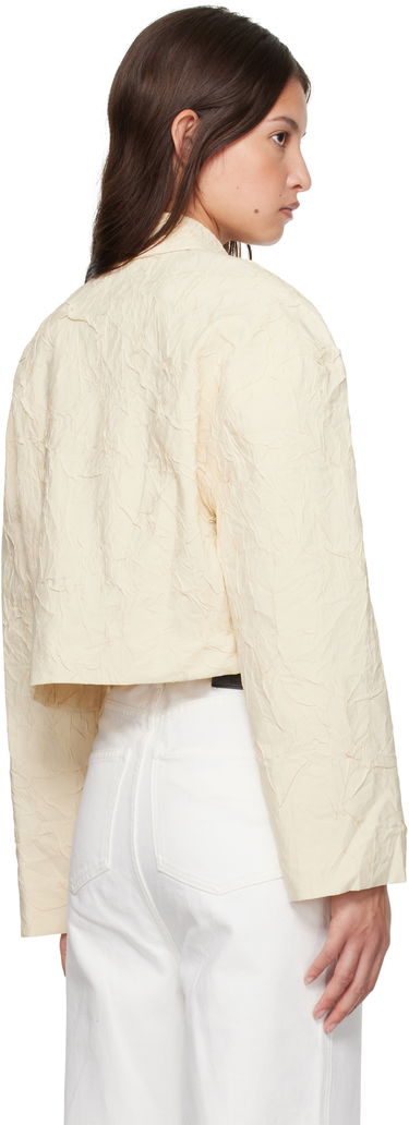 Bunda Nanushka Nanushka Coreen Cropped Button-Up Shirt Béžová | NW24FWSH38471, 2