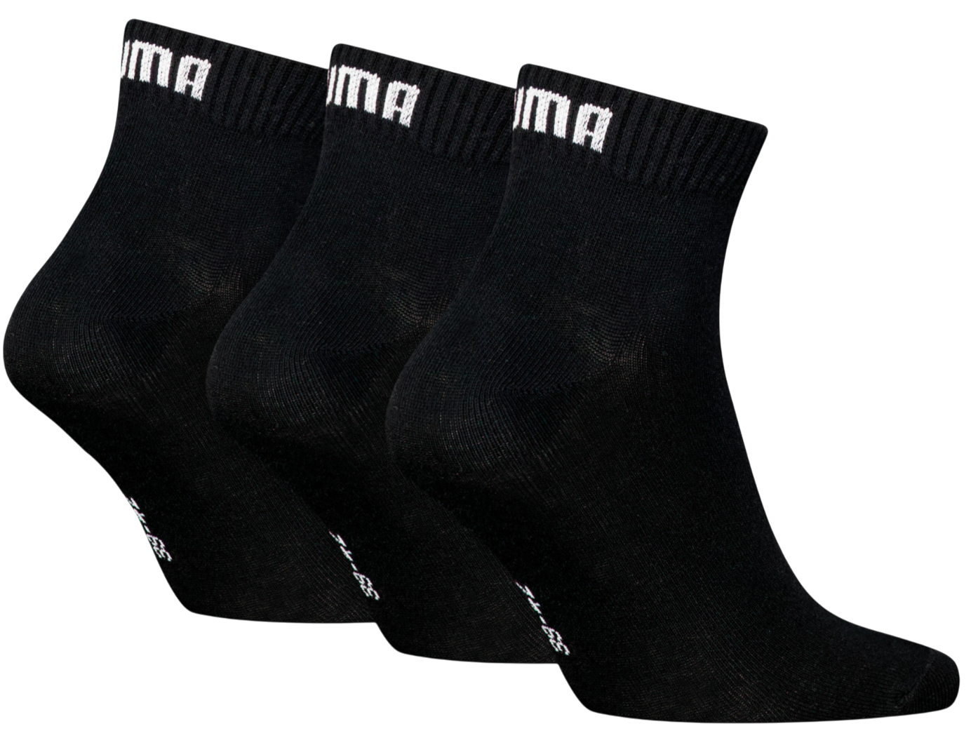 Ponožky Puma Puma Quarter Plain 3-Pack Socks Čierna | 701230337-200, 1