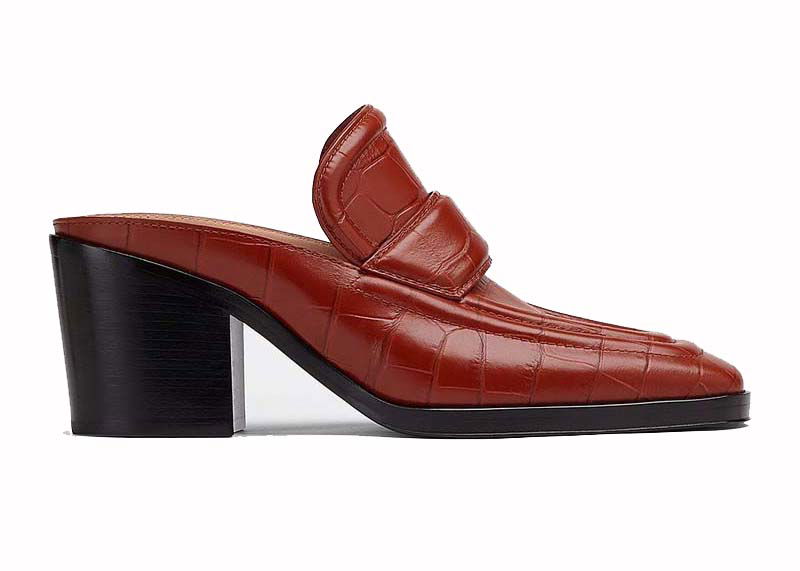 Tenisky a topánky Bottega Veneta Leather Heeled Mules Červená | 651366V0G808840, 0